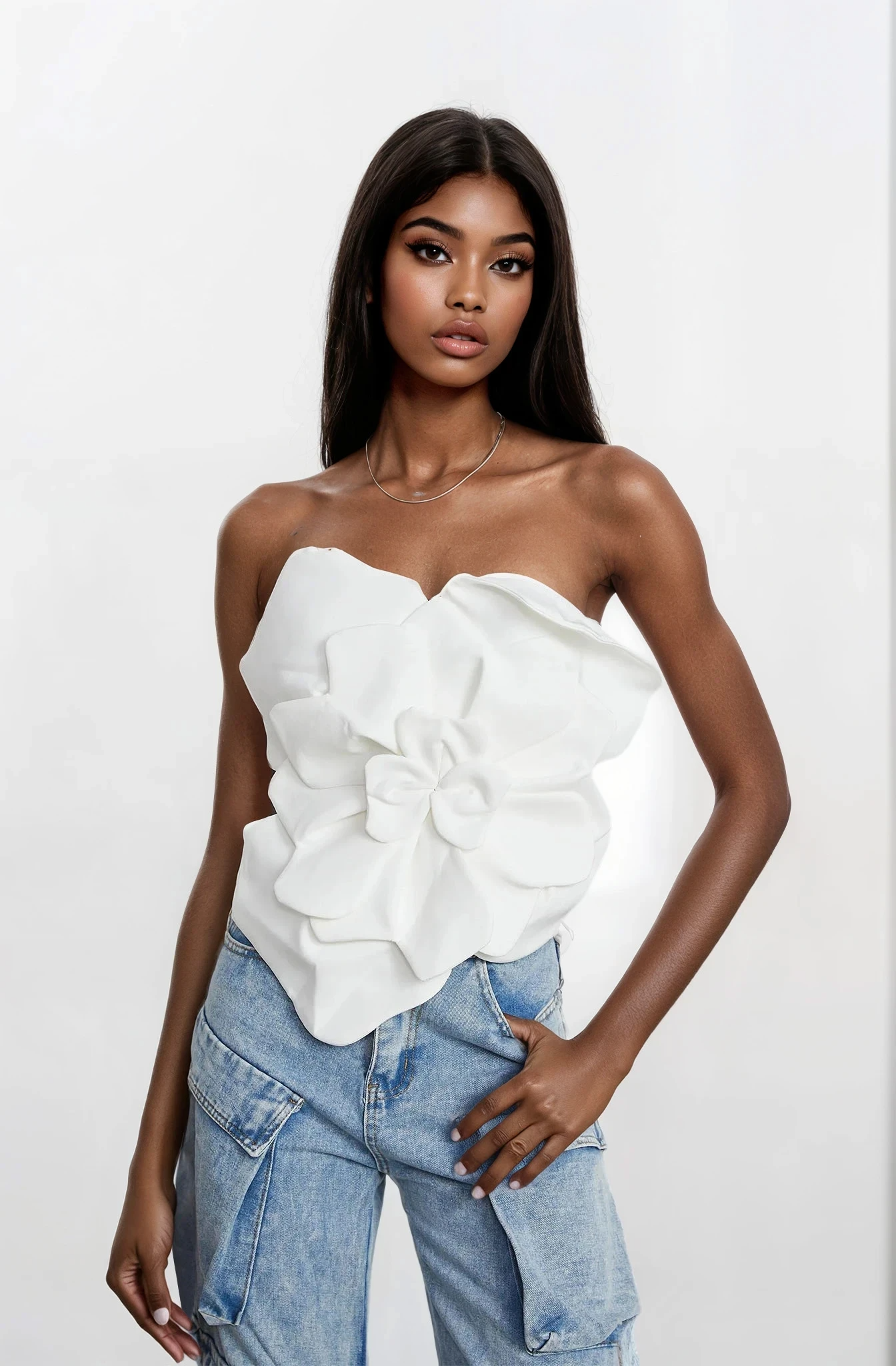 Lizzy White Floral Off-Shoulder Top