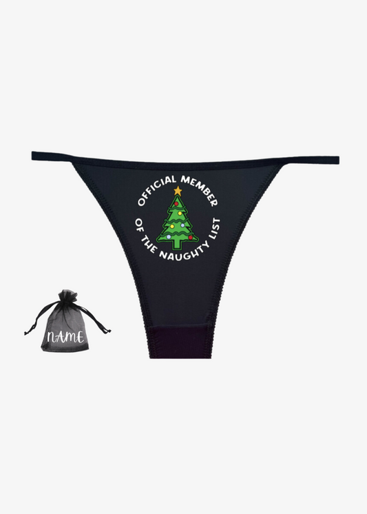 Naughty List Christmas Underwear