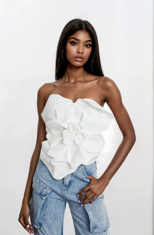 Lizzy White Floral Off-Shoulder Top