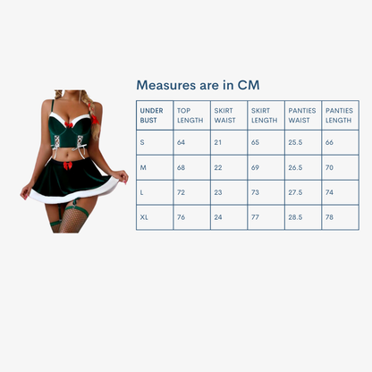 Christmas Elf Dress with Stockings