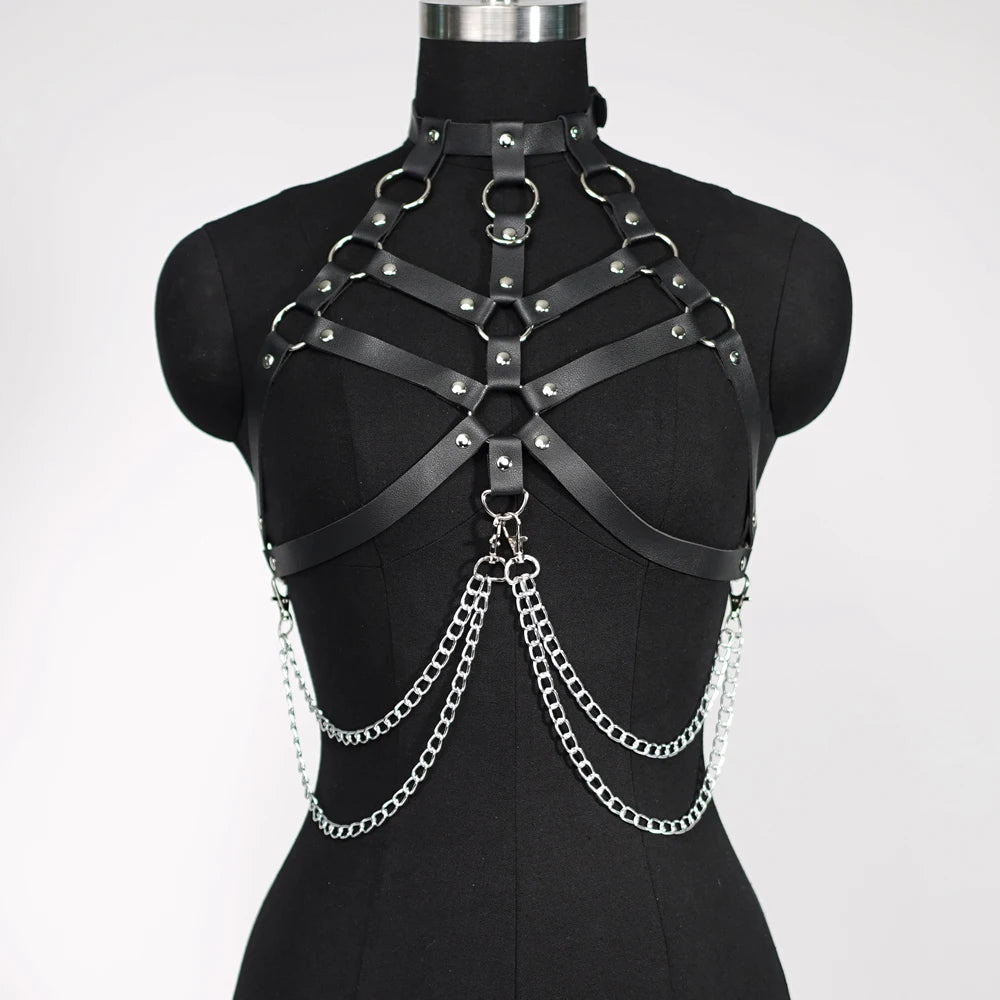 Chest Body Harness Leather