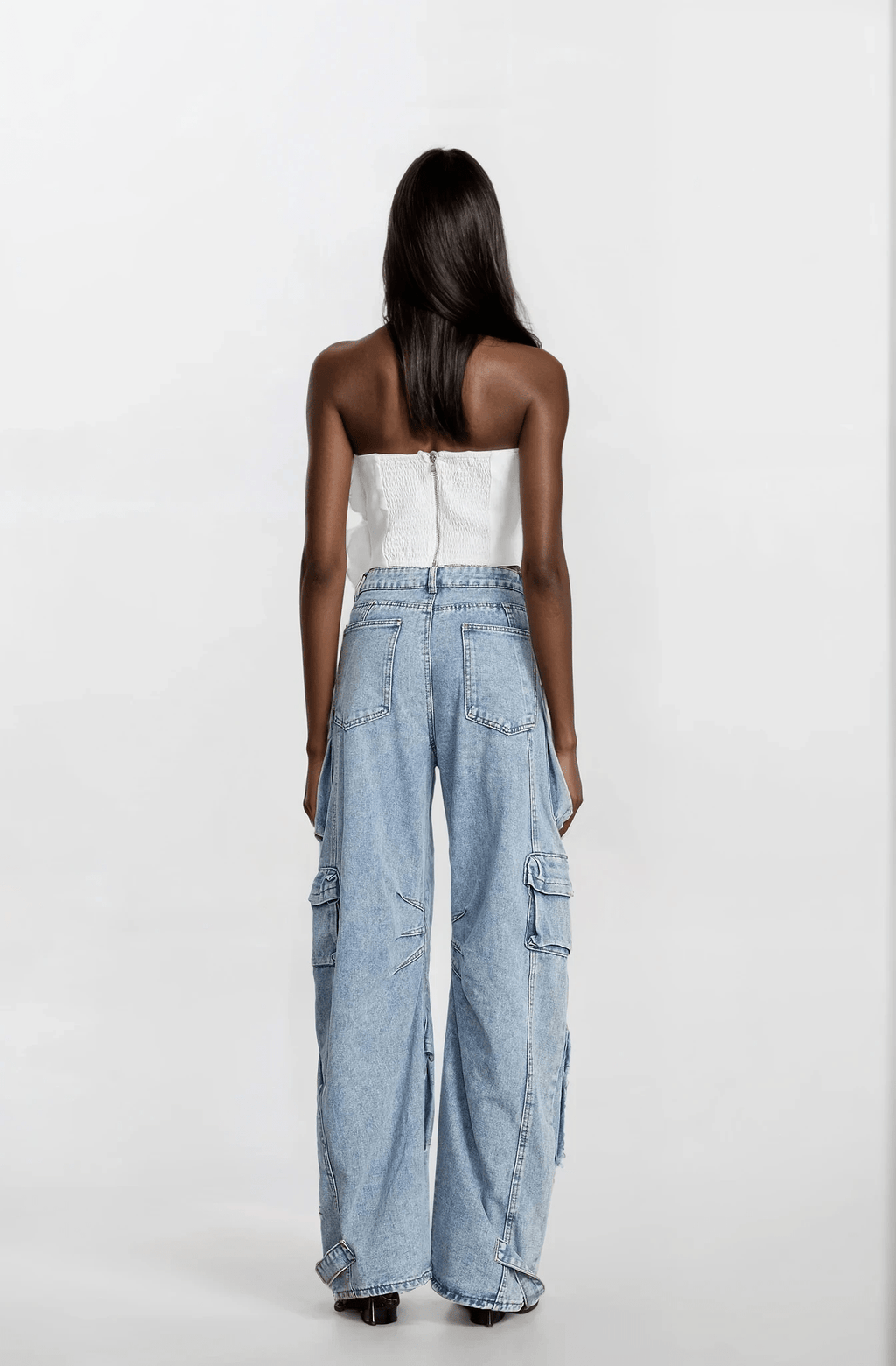 NTMY crop top Lizzy Statement 3D Floral Off-Shoulder Top in White