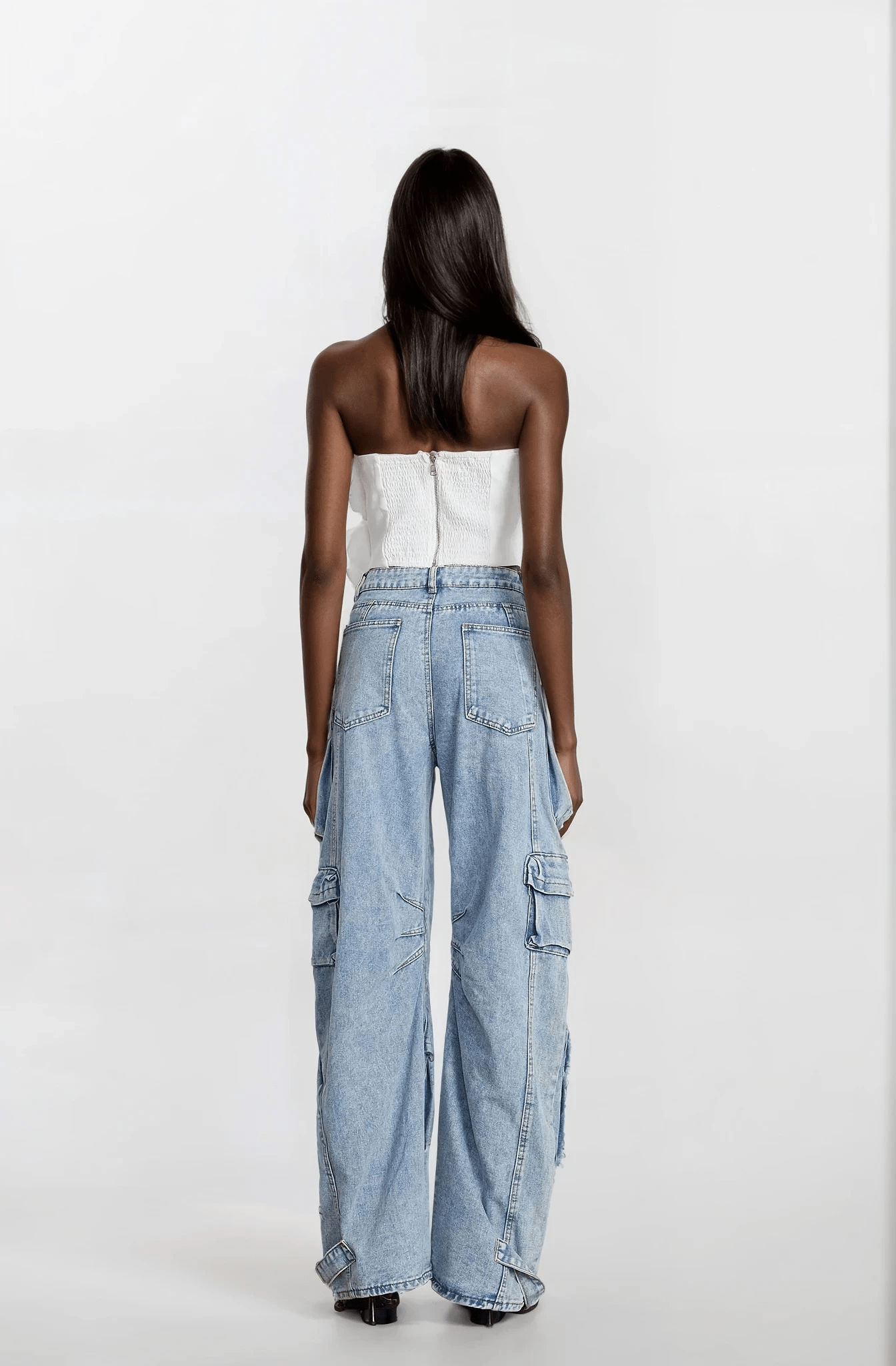 NTMY crop top Lizzy Statement 3D Floral Off-Shoulder Top in White