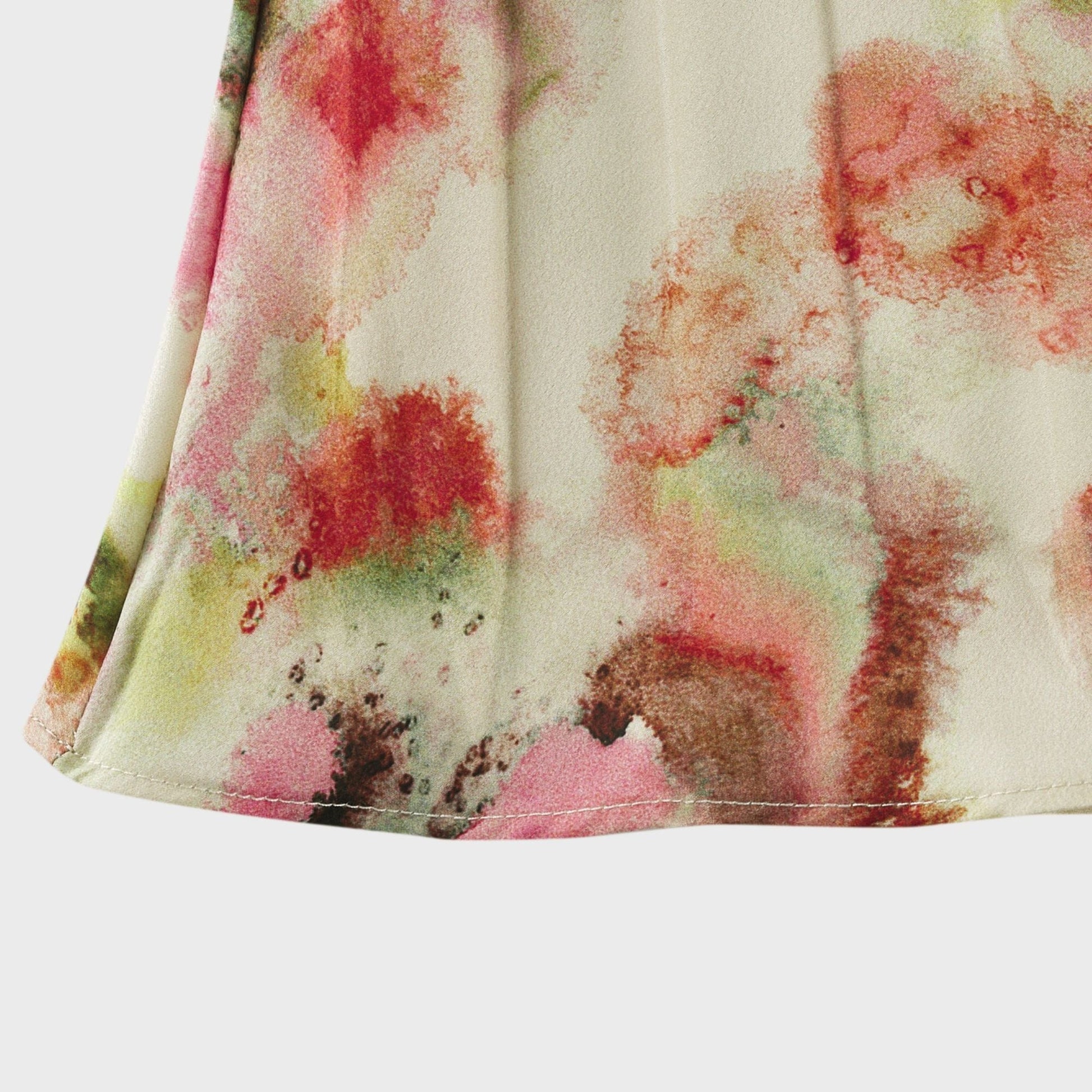 NTMY Maxi Dress Bellis Cut-Out Floral-Print Pleated Maxi Dress in Ivory