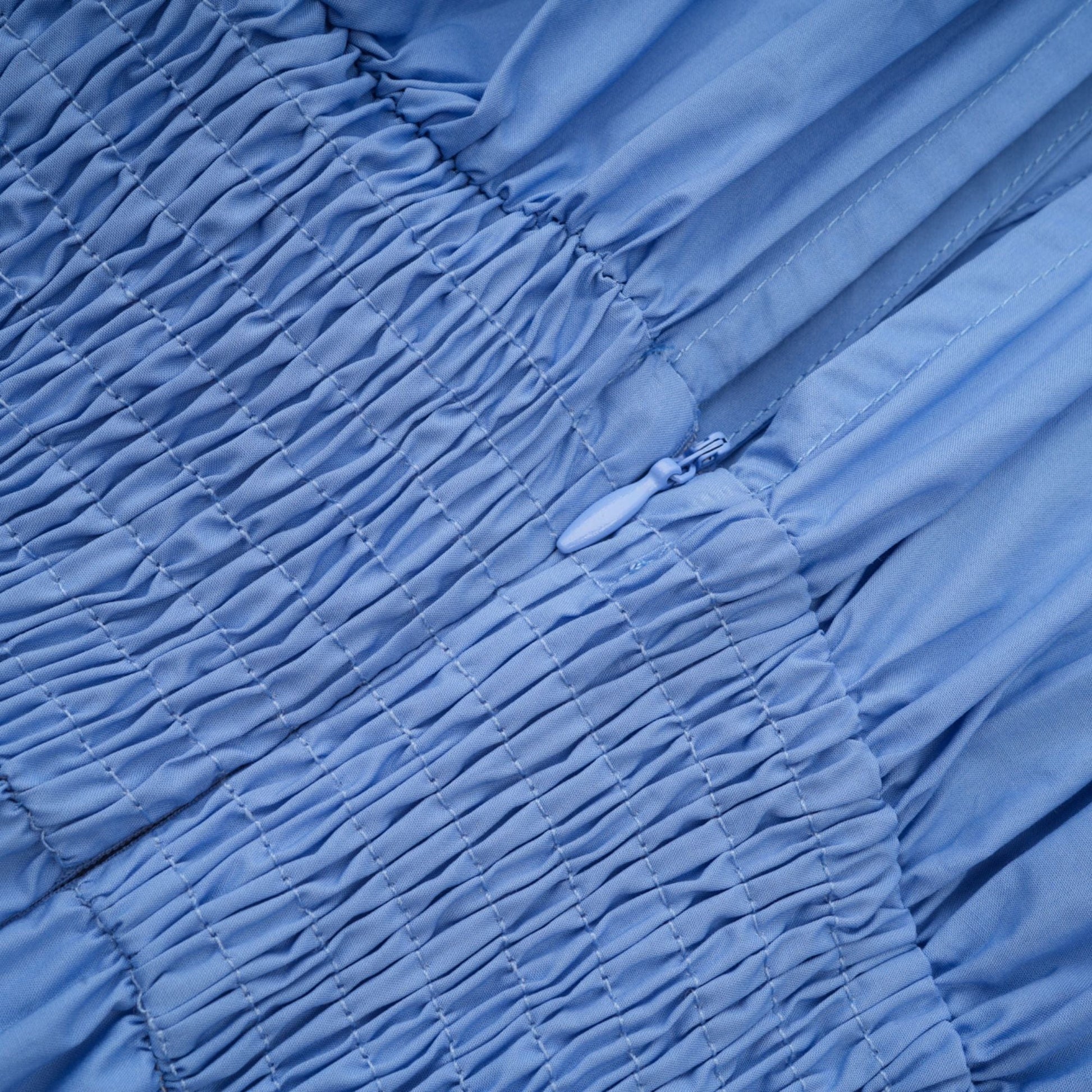 NTMY Maxi Dress Borago Petal-Detail Drawstring Maxi Dress in Blue
