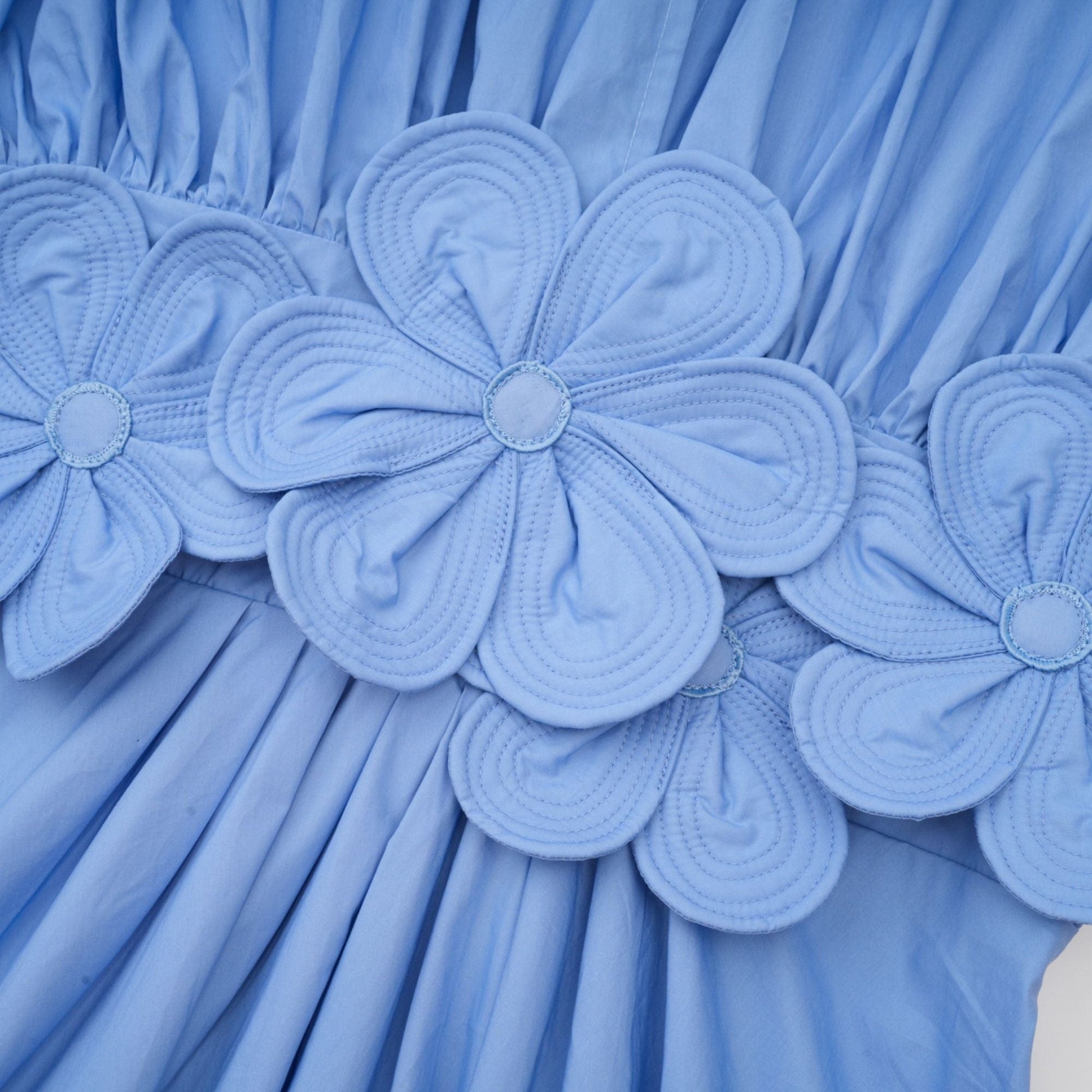 NTMY Maxi Dress Borago Petal-Detail Drawstring Maxi Dress in Blue