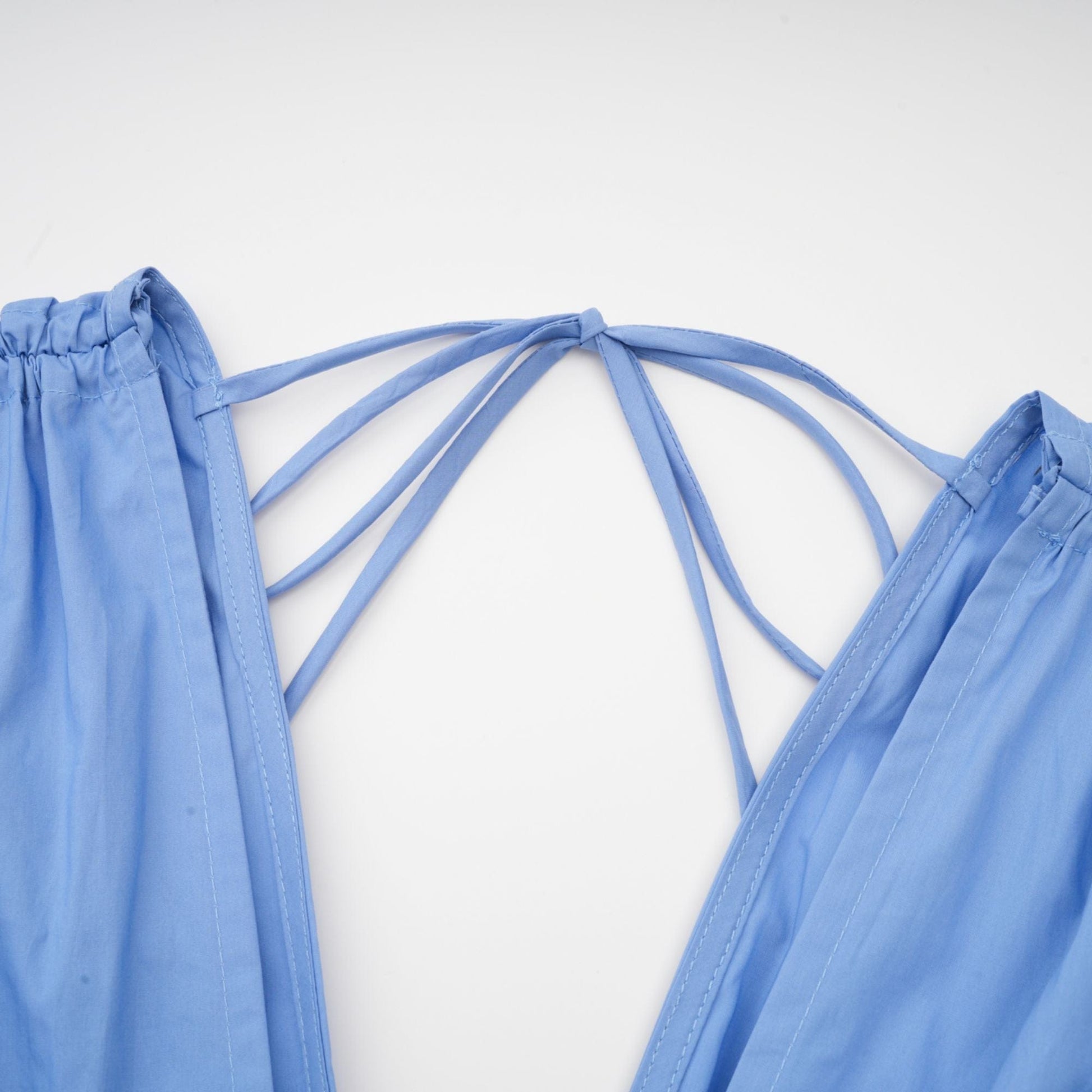 NTMY Maxi Dress Borago Petal-Detail Drawstring Maxi Dress in Blue