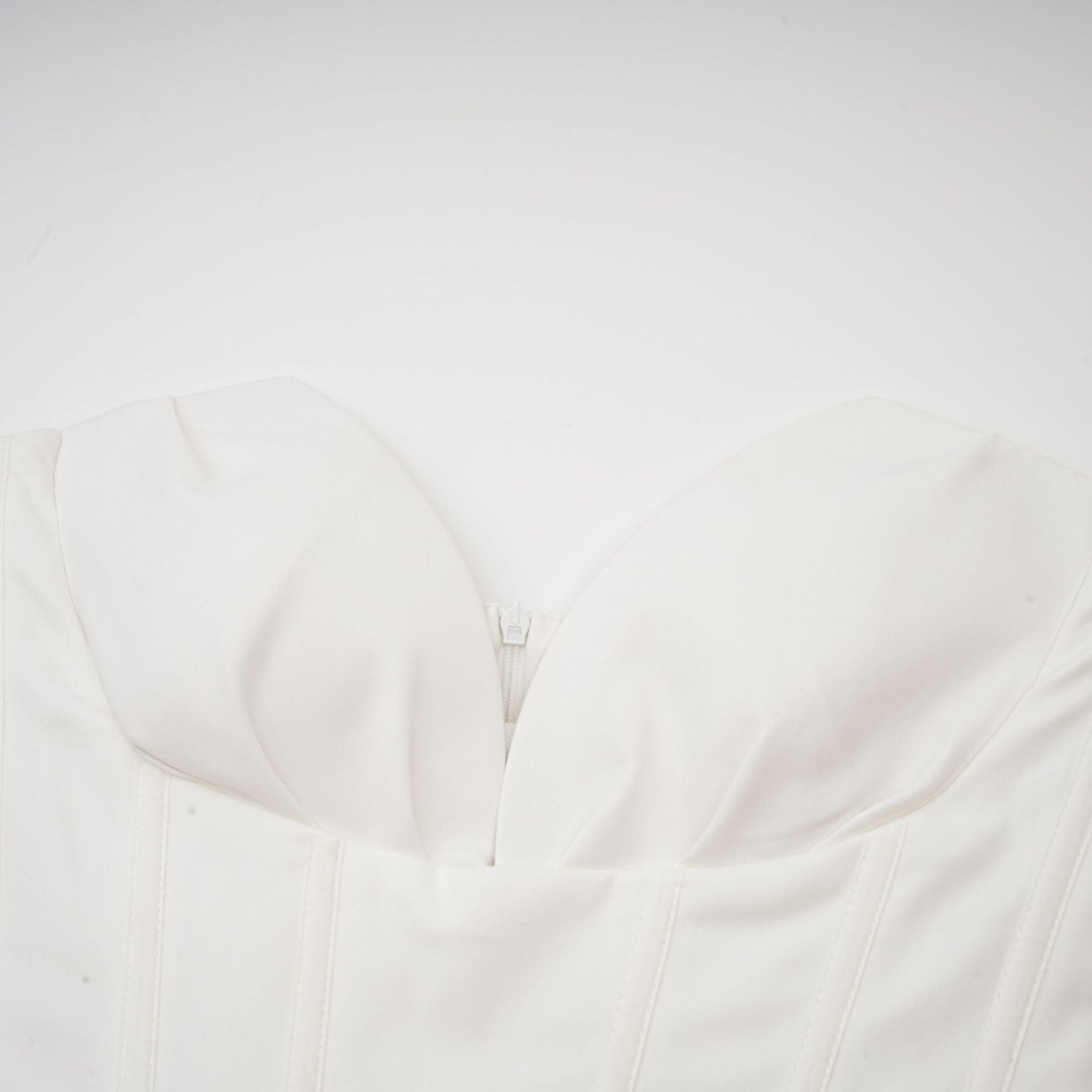 NTMY Maxi Dress Crocus Off-Shoulder Corset Top Midi Dress in White