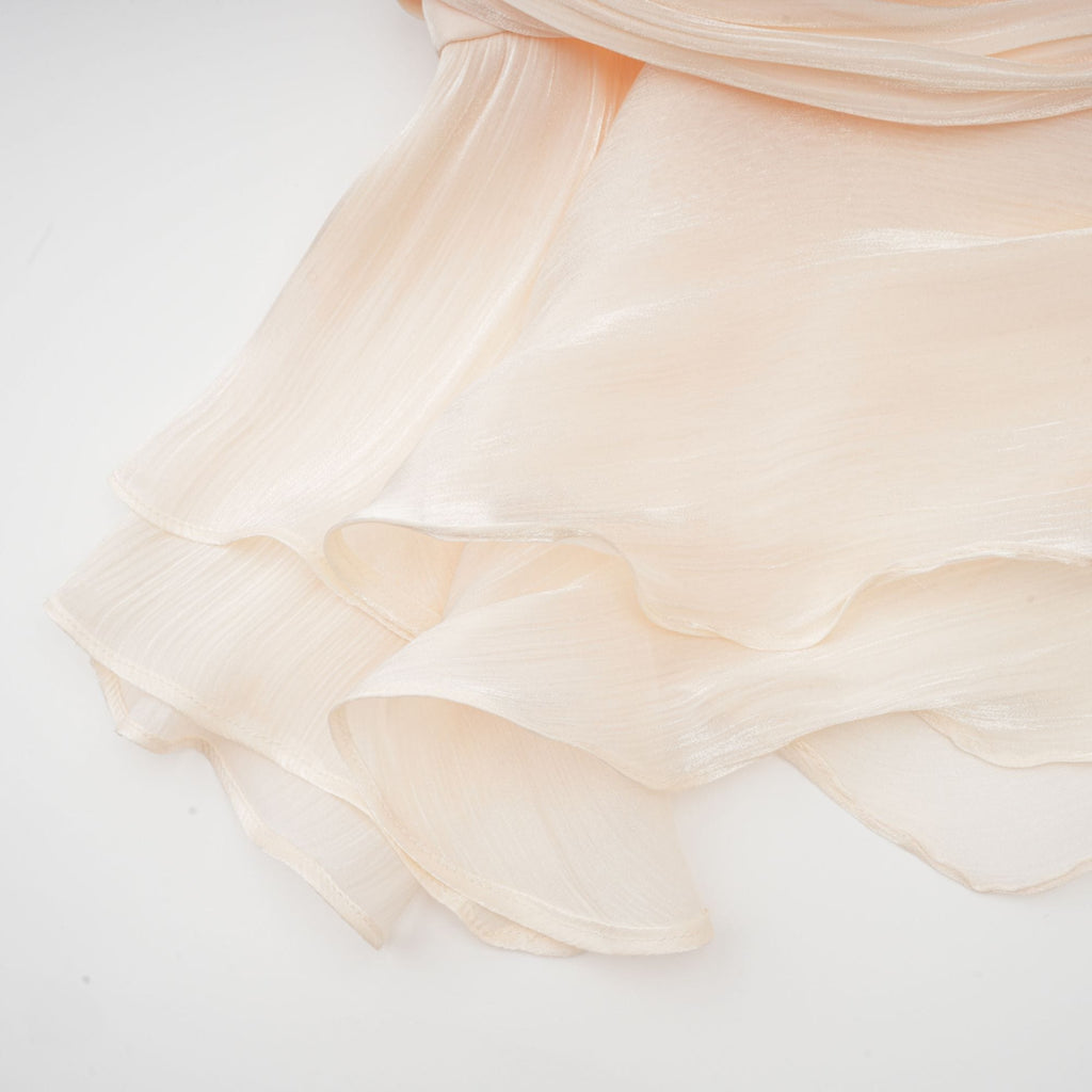 NTMY Mini Dress Marigold Fully Pleated Ruffled Mini Dress in Ivory