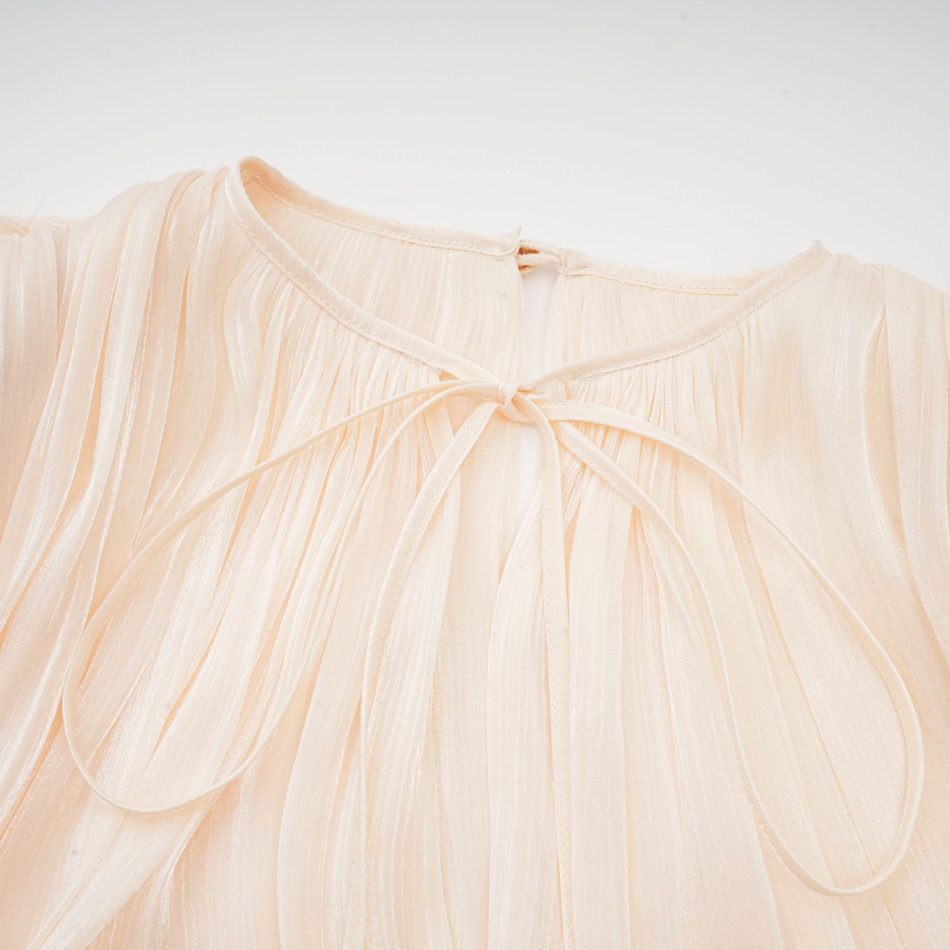 NTMY Mini Dress Marigold Fully Pleated Ruffled Mini Dress in Ivory