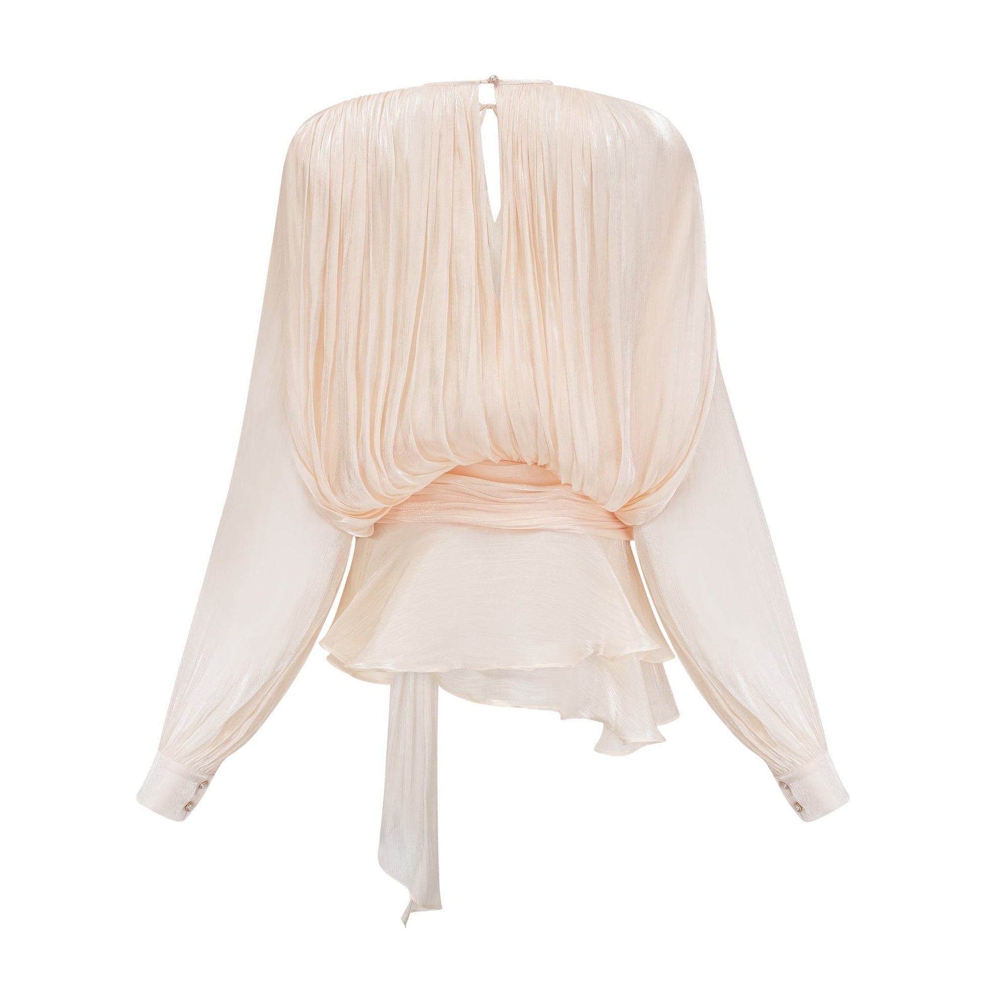 NTMY Mini Dress Marigold Fully Pleated Ruffled Mini Dress in Ivory