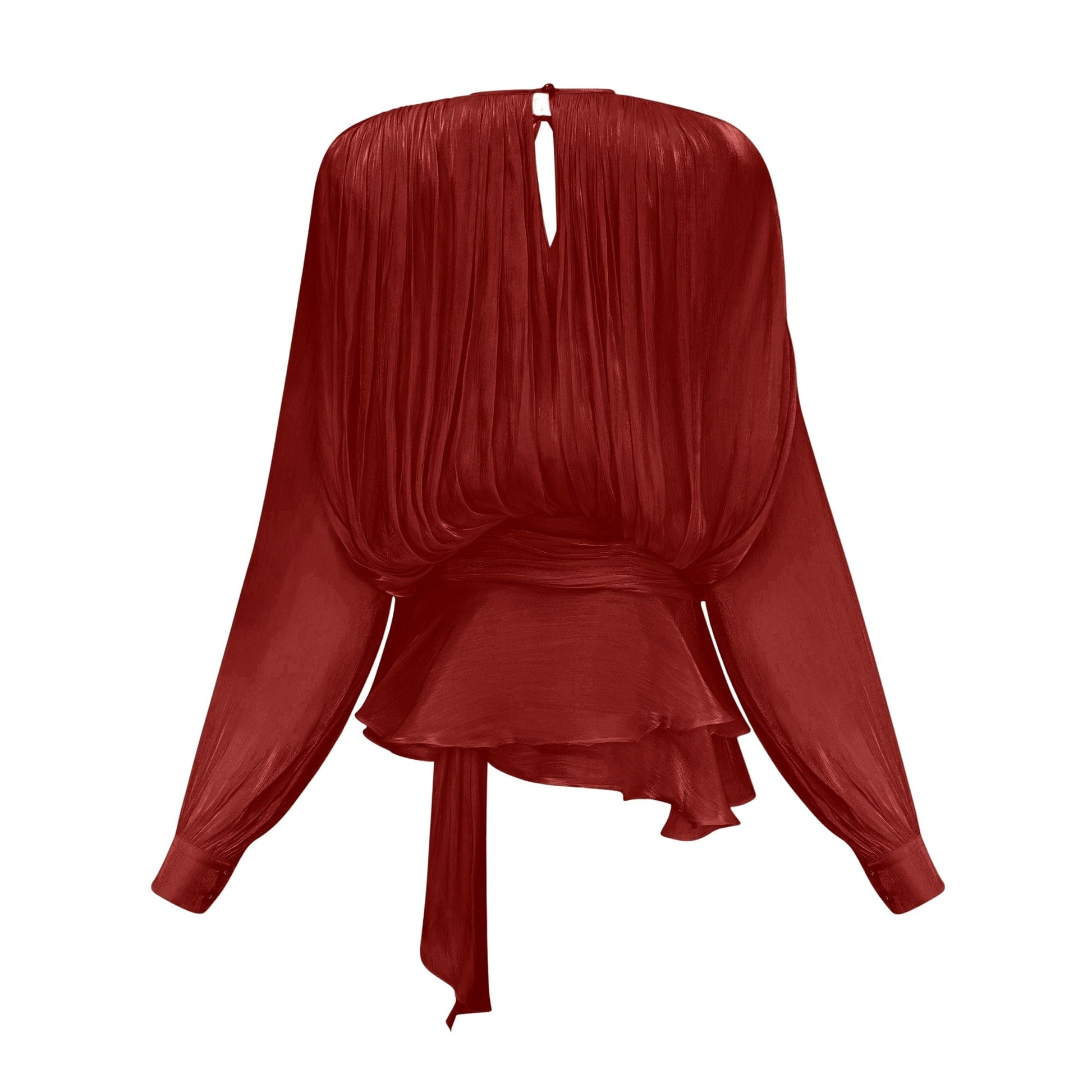 NTMY Mini Dress Marigold Fully Pleated Ruffled Mini Dress in Red